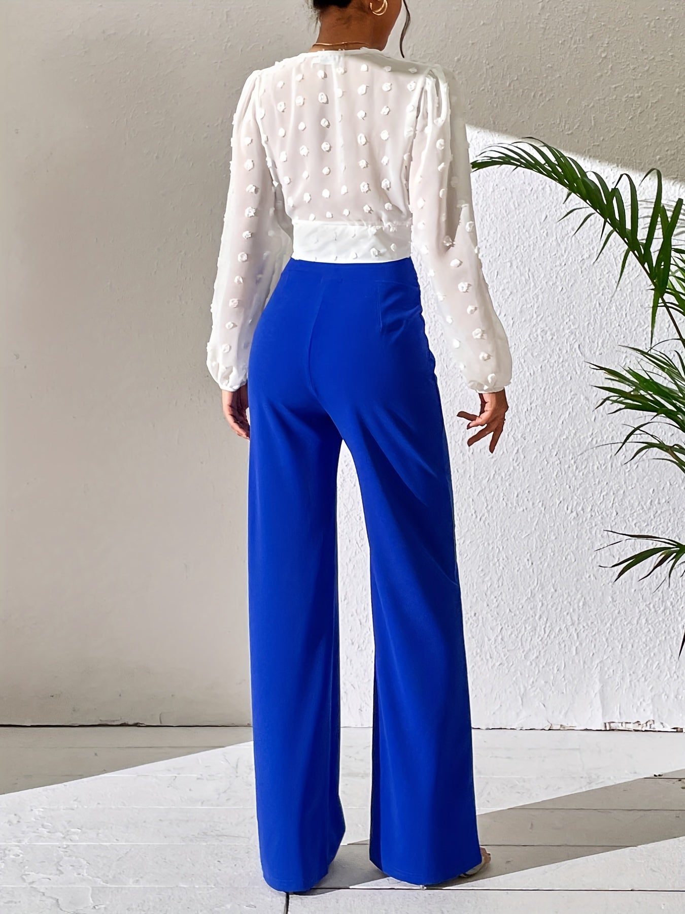 High Waist Wide Leg Work Office Pants Spring Summer Womens
