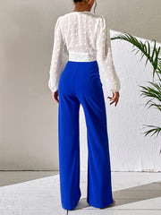 High Waist Wide Leg Work Office Pants Spring Summer Womens