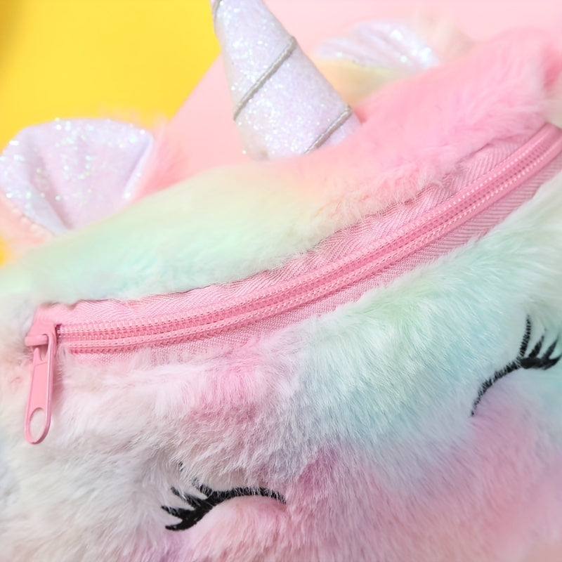 Plush Unicorn Waist Bag Cartoon Shoulder Messenger Bag