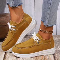 Women's Lightweight Casual Walking Shoes Low Top Lace Up Outdoor Travel Shoes