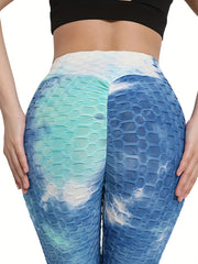 Tie Dye Leggings With Pocket High Waist Fitness Yoga Pants