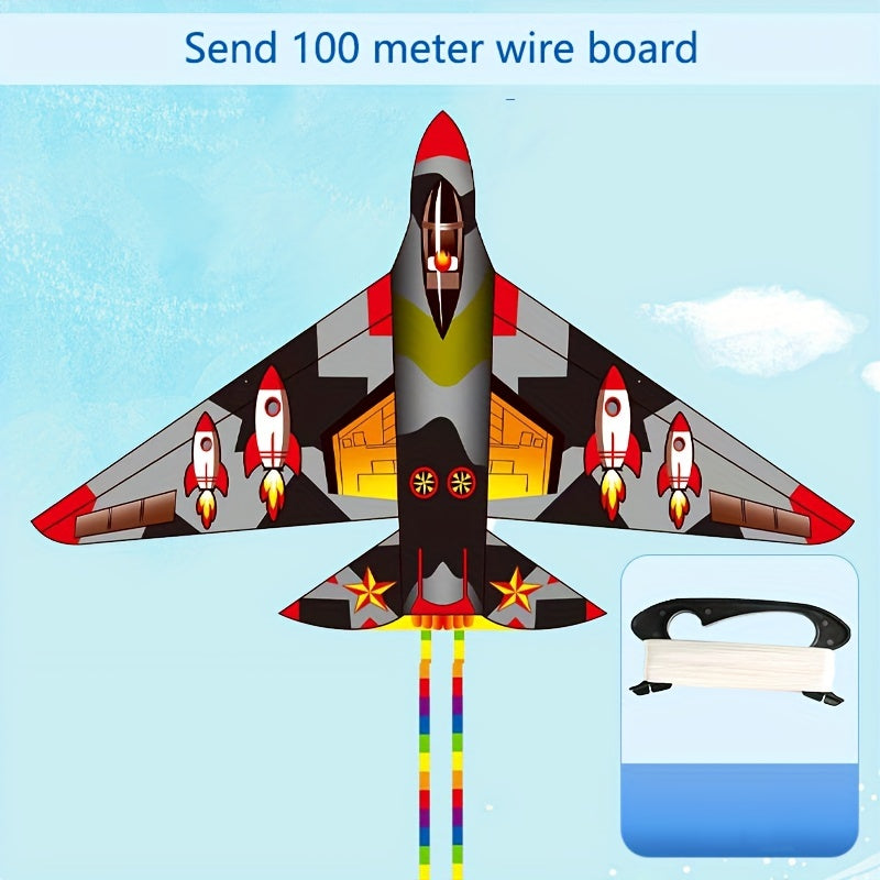 Large Airplane Kite 100m Line Beach Park Yard Creative Kite Outdoor