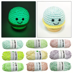 1 Skein Mixed Glow In The Dark Yarn for DIY Knitting and Crocheting