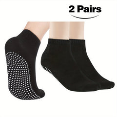 Yoga Socks Non-slip Grips Mid Tube Sports Pilates Ballet Dance Sock