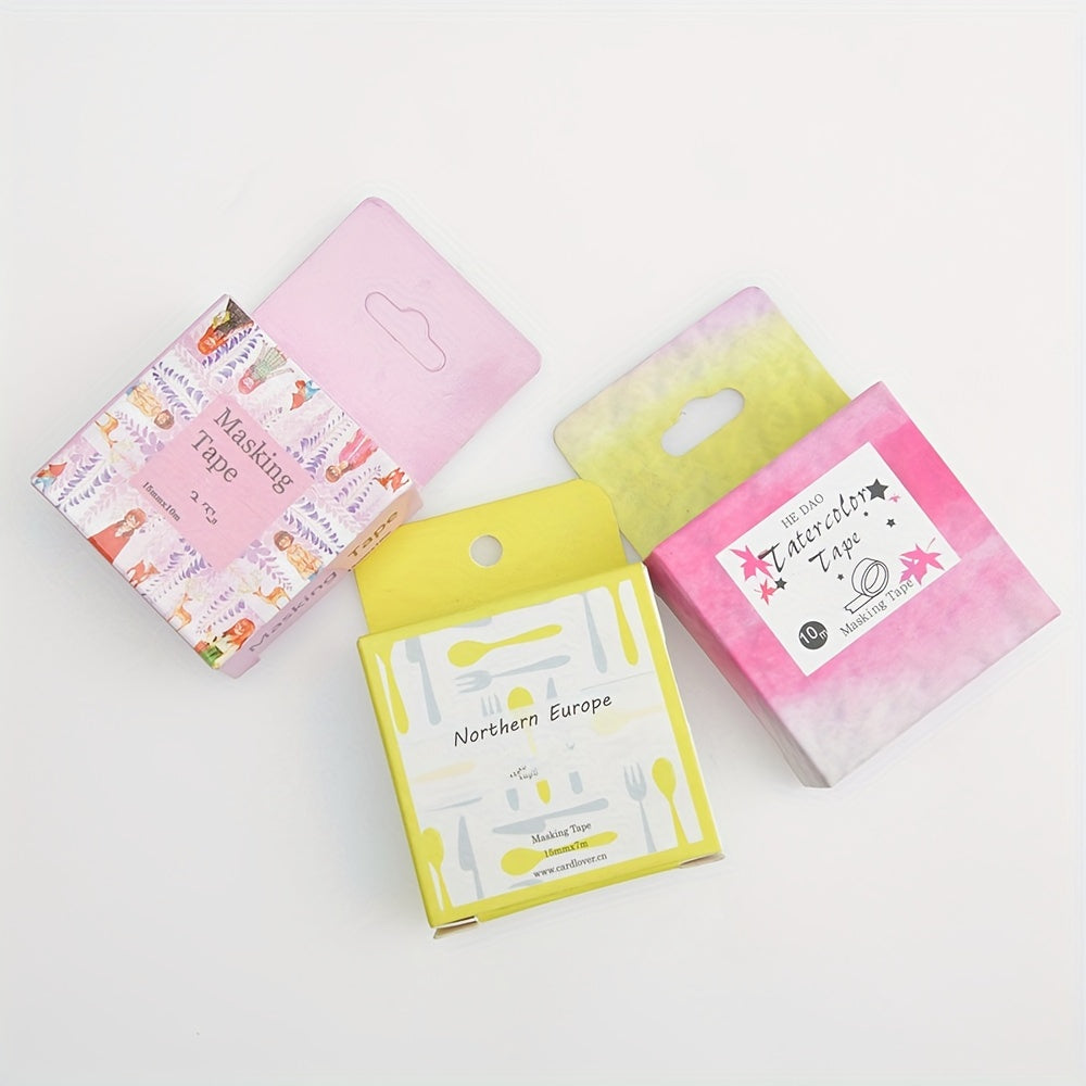 Cartoon Washi Tape Labels for DIY Albums Journals Handbooks