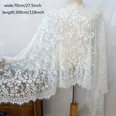 3M Chantilly Lace Trim Eyelash Edges Wedding Veil Fabric Width