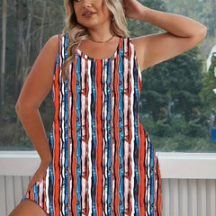 Stripe Print Tank Sleep Dress