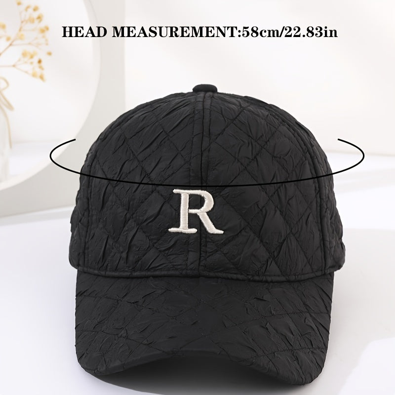 R Letter Baseball Cap Unisex Breathable Adjustable Year Presents