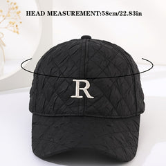 R Letter Baseball Cap Unisex Breathable Adjustable Year Presents