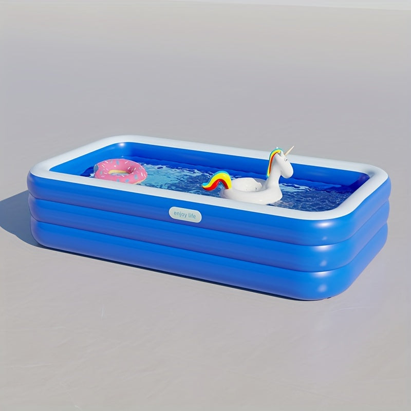 Inflatable Swimming Pool for Kids and Adults, Outdoor Yard Pool