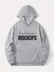 Letter Print Hoodie Men's Casual Graphic Pullover Hooded Sweatshirt