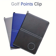 Golf Score Book Faux Leather Case Portable Ball Game Score Record Book