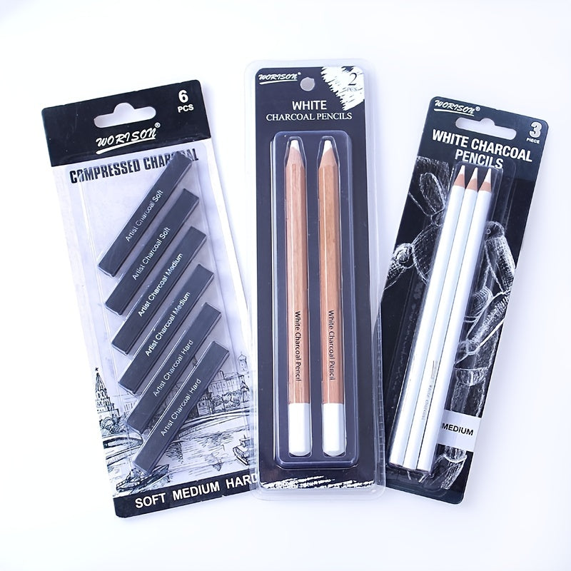 2pcs Sketch Charcoal Pen Drawing Pencil for Painting Sketch Willow Charcoal