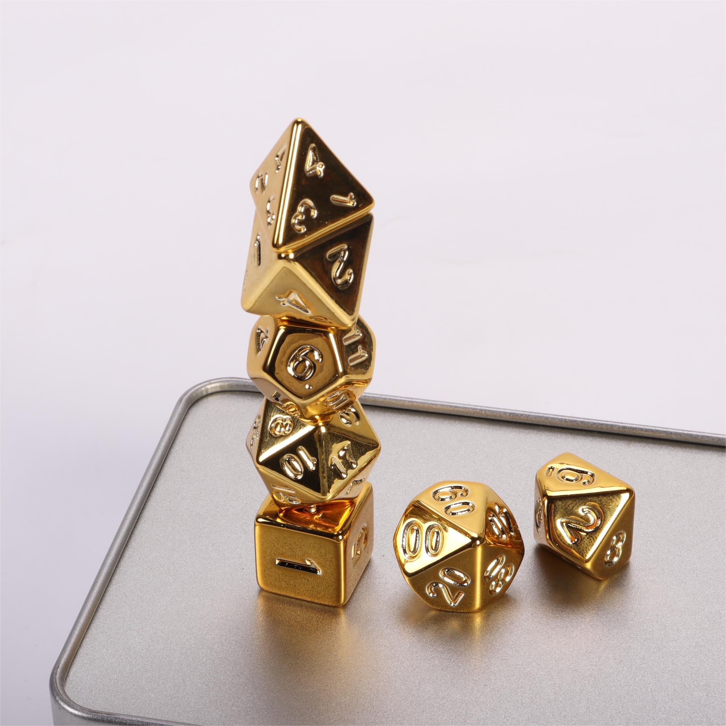 7pcs Metal Polyhedral Dice Set for Board Game