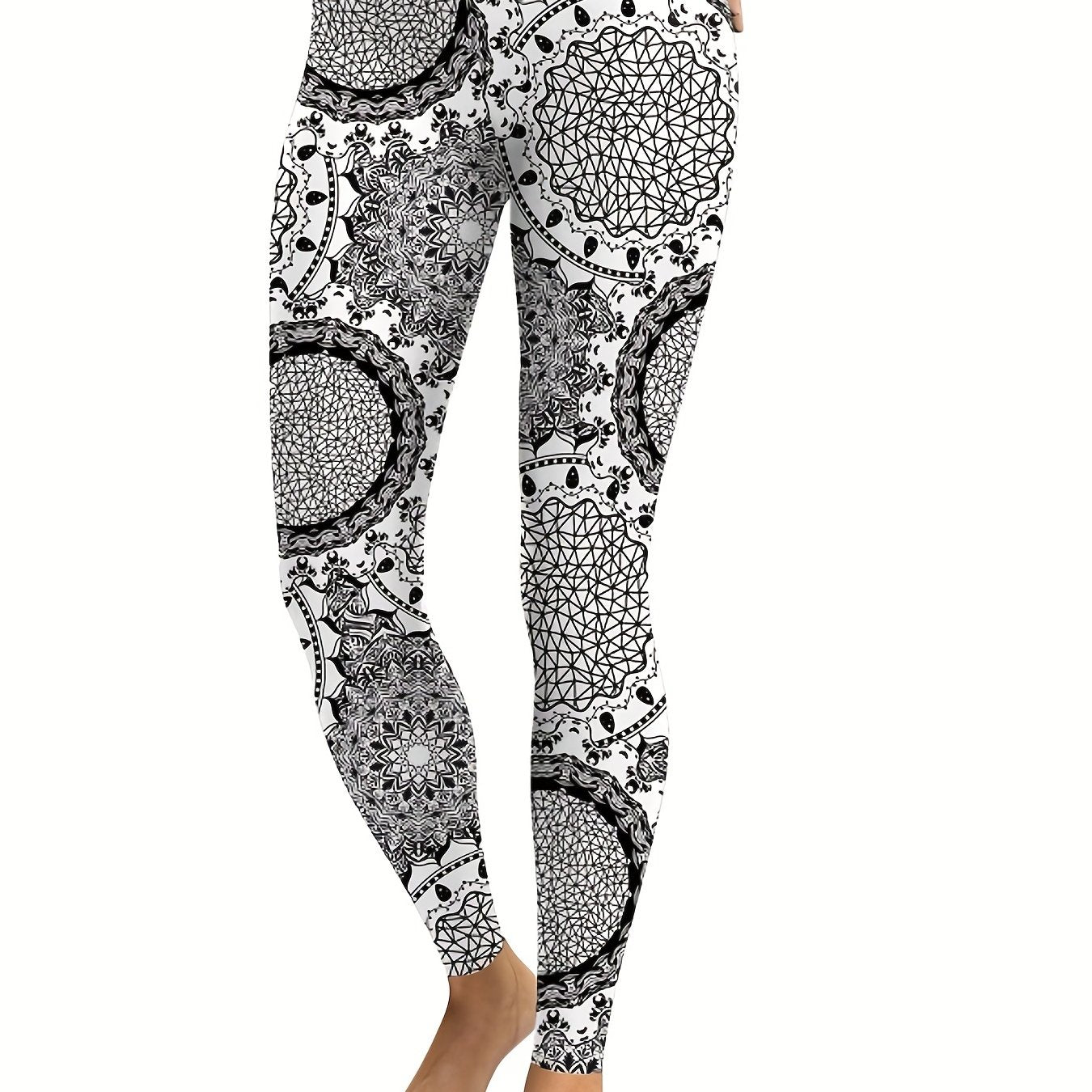 Tribal Pattern Printed Leggings for Women