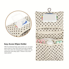 Portable Baby Diaper Storage Bag with Wet Wipes Box