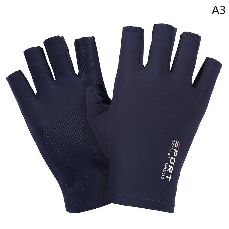 Breathable Ice Silk Anti-UV Outdoor Sports Gloves