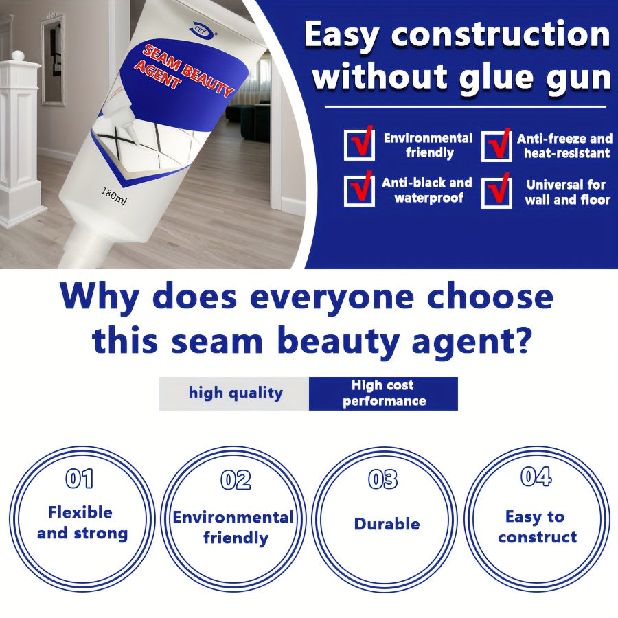 Waterproof Mildew Sealant for Kitchen & Bathroom, Tile Wall/Floor Pointing Agent