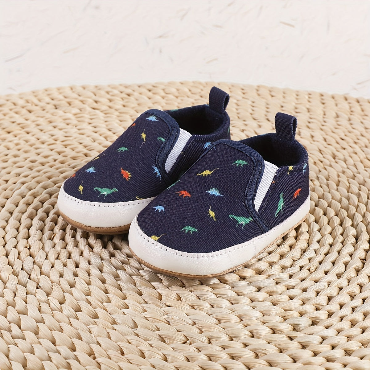 Dino Slip On House Shoes For Baby Boys Non Slip Soft Bottom Walking Shoes