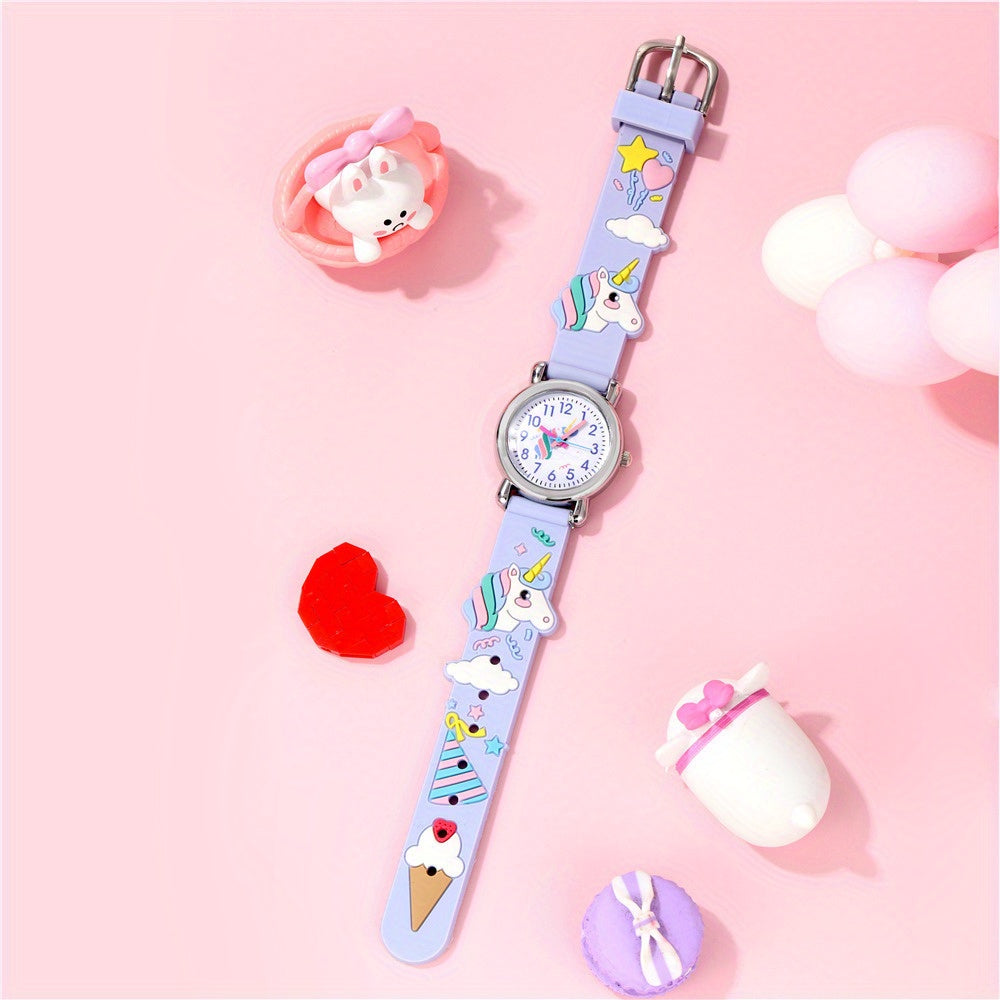 3pcs Girls Quartz Watch Bracelets Set Holiday Gift
