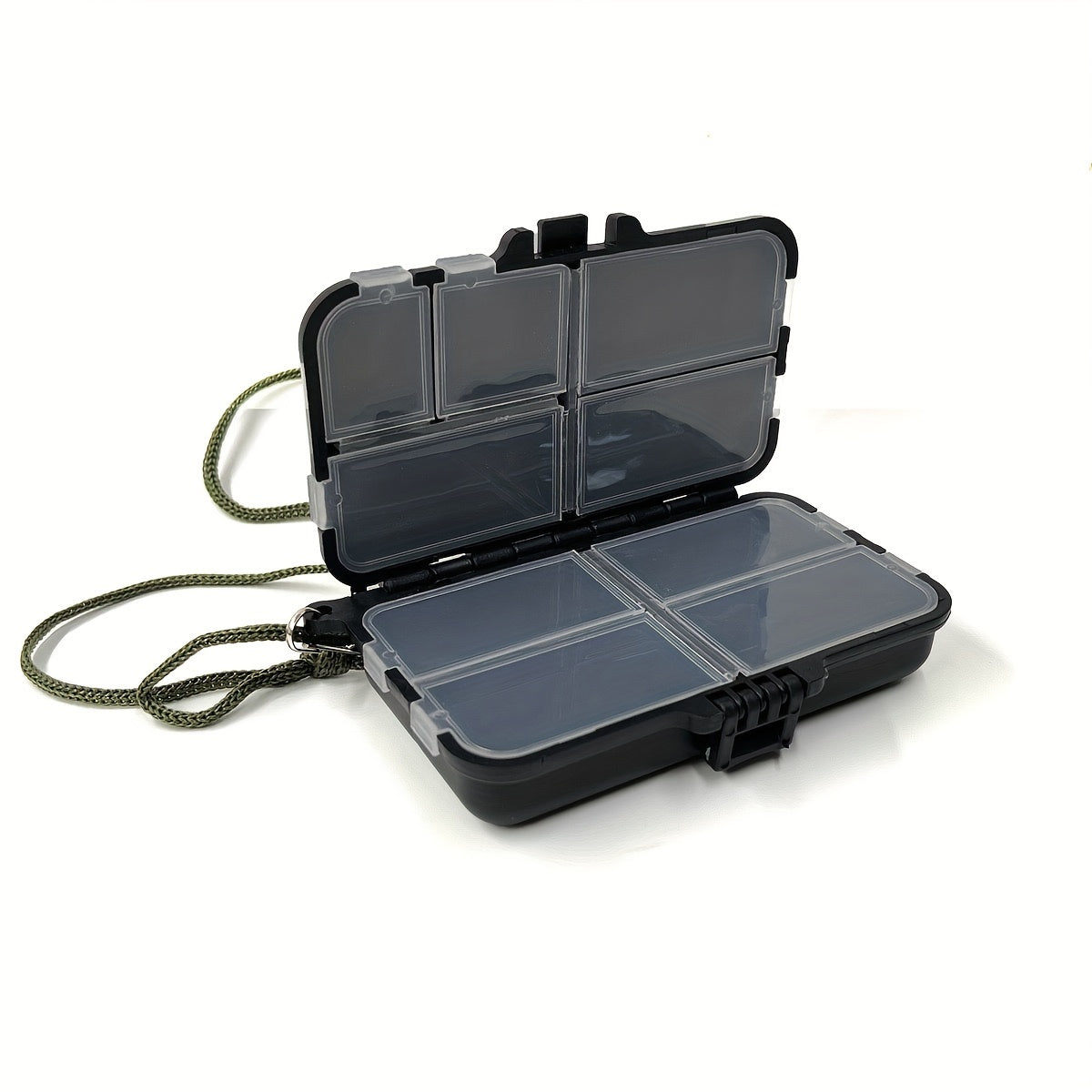 1pc Fishing Access. Storage Box Lanyard Multi-use Plastic Tackle Box