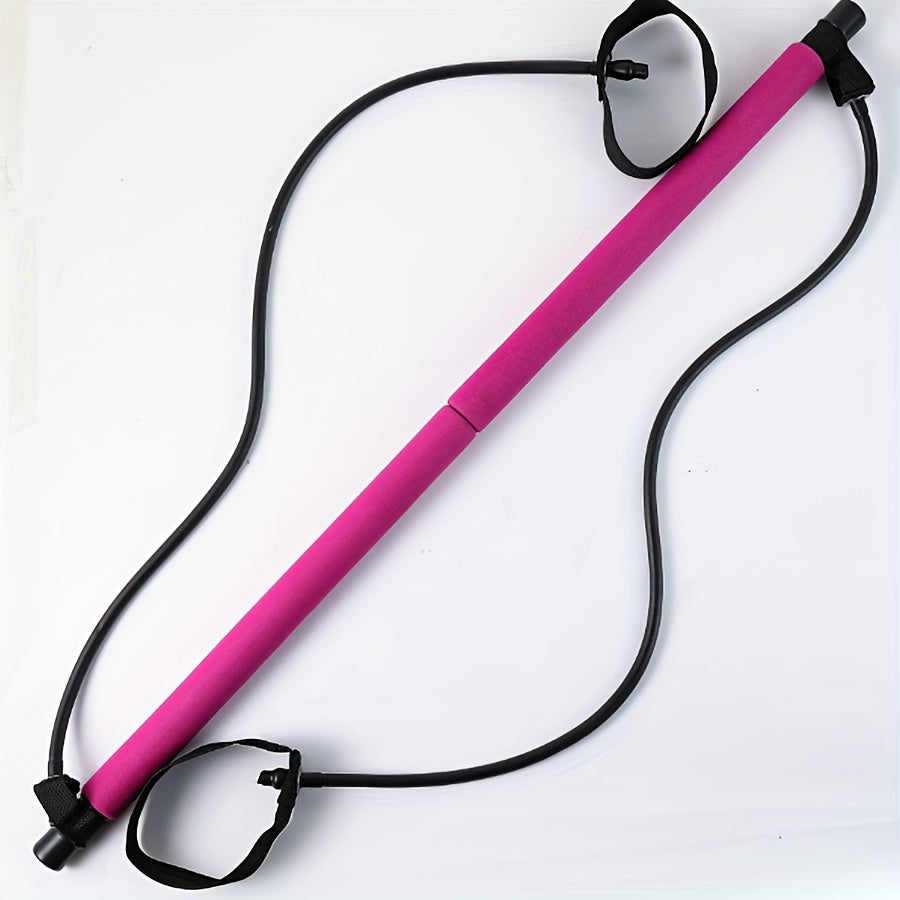 Pilates Stick for Body Stretching with Tension Rope