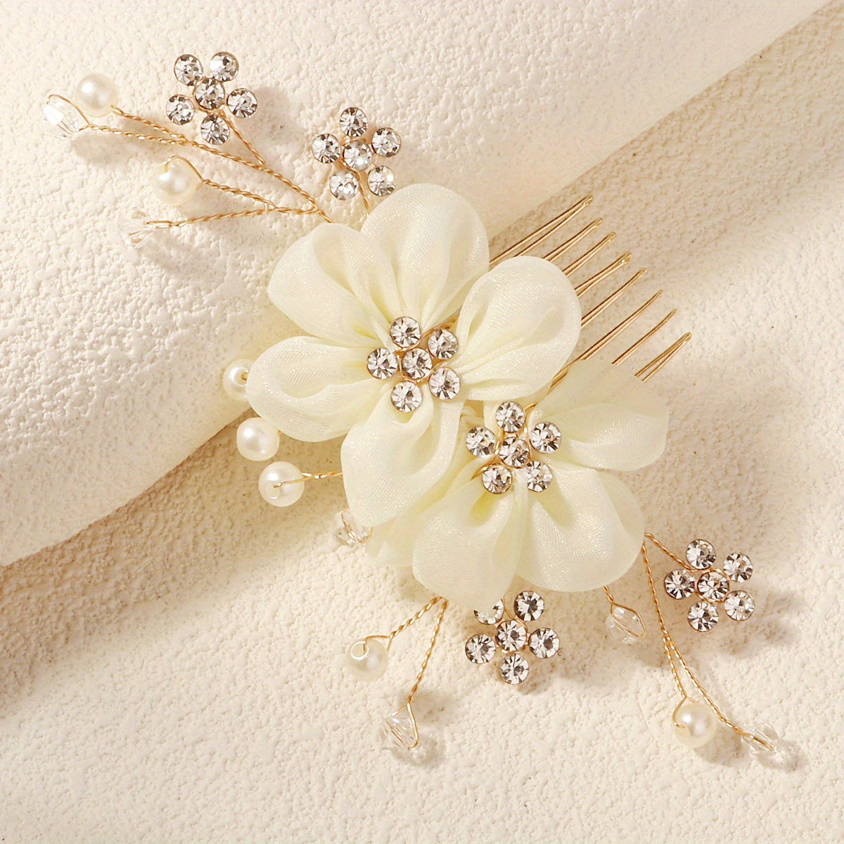 Chinese Style Floral Hair Comb for Brides