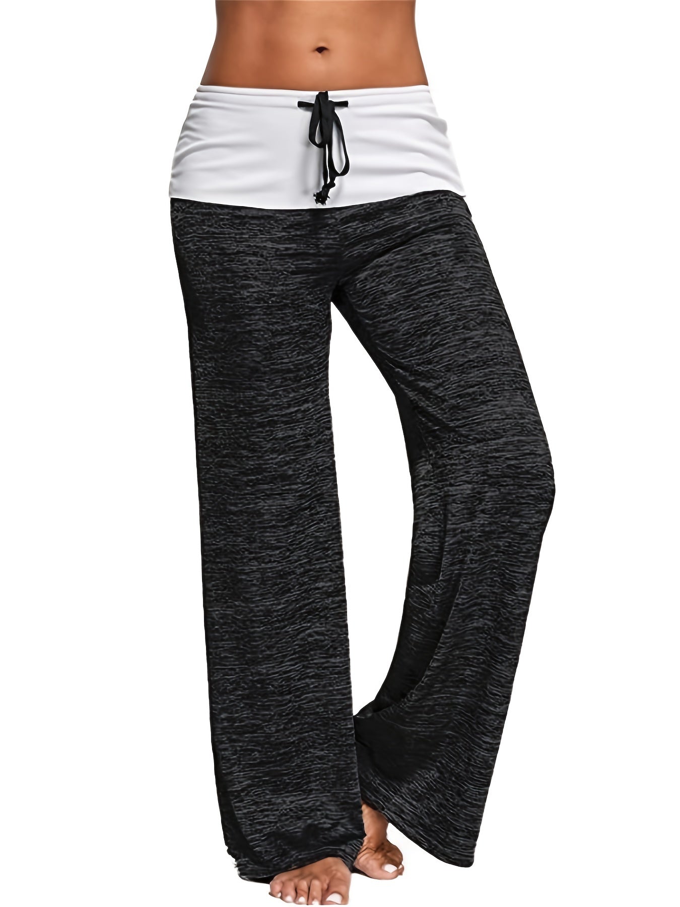 Wide Leg Elastic Yoga Pants Loose Casual Drawstring Pants