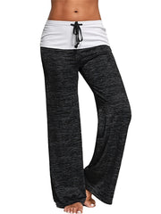 Wide Leg Elastic Yoga Pants Loose Casual Drawstring Pants