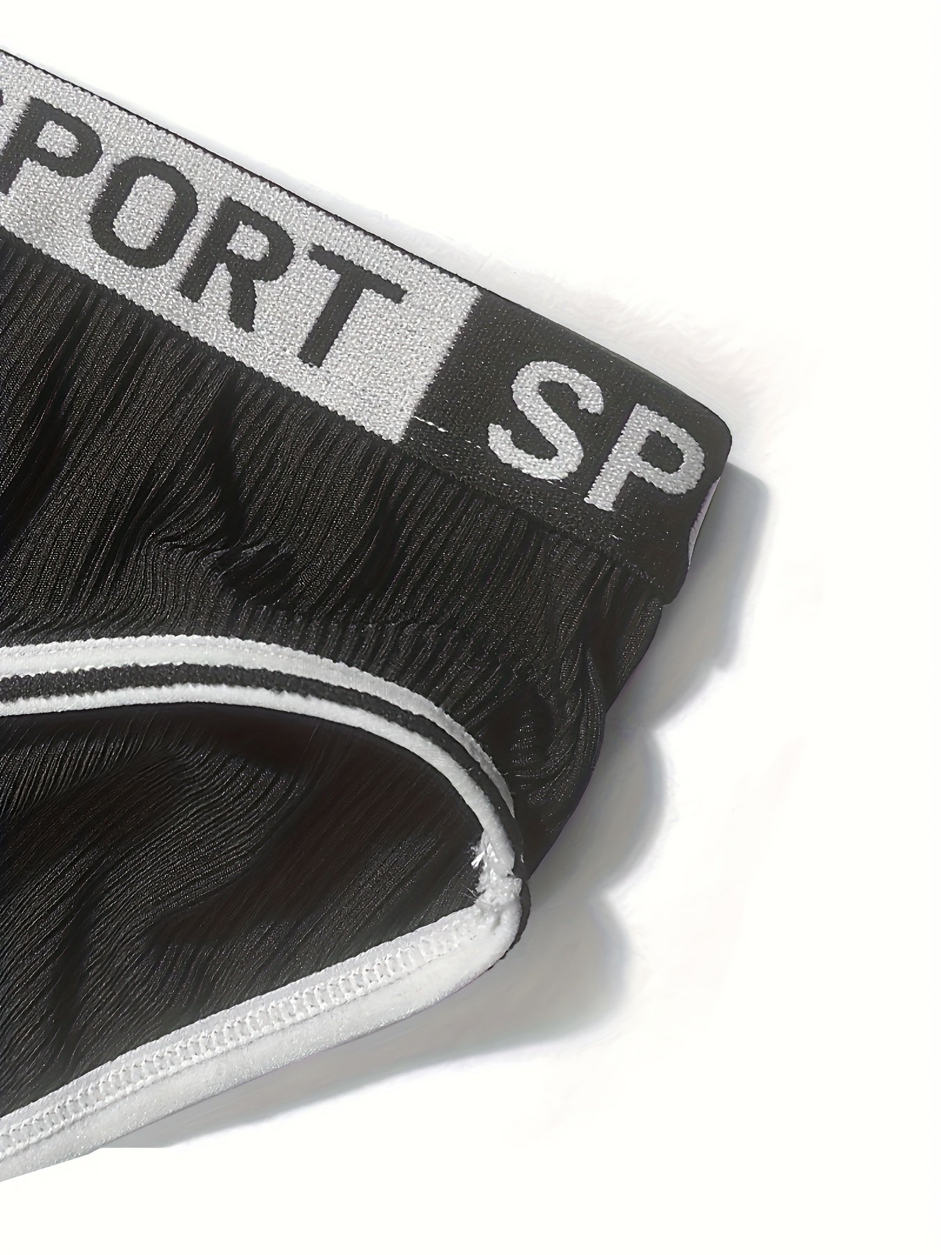 5pk Plus Size Panties Set Women's Contrast Letter Tape Mid Waisted Panties 5pcs