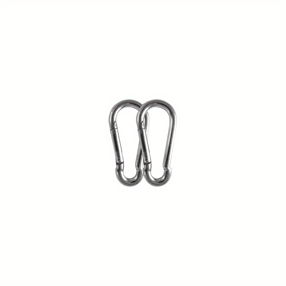 2pcs Stainless Steel Carabiner Clips for Outdoor Activities