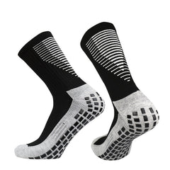 Non slip Silicone Soccer Socks Breathable Line Pattern