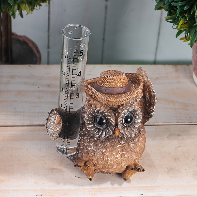 Adorable Owl Rain Gauge for Garden Measurement