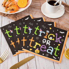 20pcs Halloween Party Decorative Napkins for Festive Celebrations