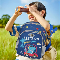 Dinosaur Elementary School Backpack for Kids Boys Girls Large Capacity Bag