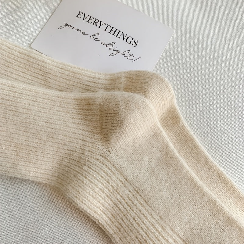 3 Pairs Women's Thick & Warm Winter Crew Socks Knit Style