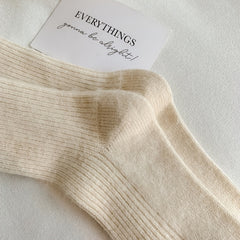 3 Pairs Thick Winter Socks Warm Knit Crew Length Women's Stockings