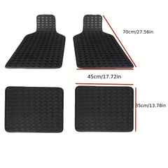 4pcs Waterproof PVC Car Floor Mats For Men And Women