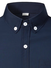 Men s Slim Fit Long-sleeved Button Shirt