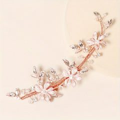 Crystal Leaf Hair Clip Bridal Headwear Non-slip Side Clip Hair Accessories