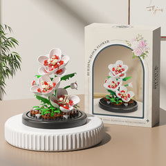 Mixed Plastic Flower Building Blocks DIY Rose Sunflower Tulip Lily Peony Jasmine