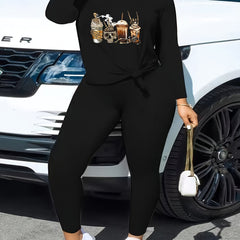 Halloween 2 Piece Set Women's Graphic Print Top & Leggings