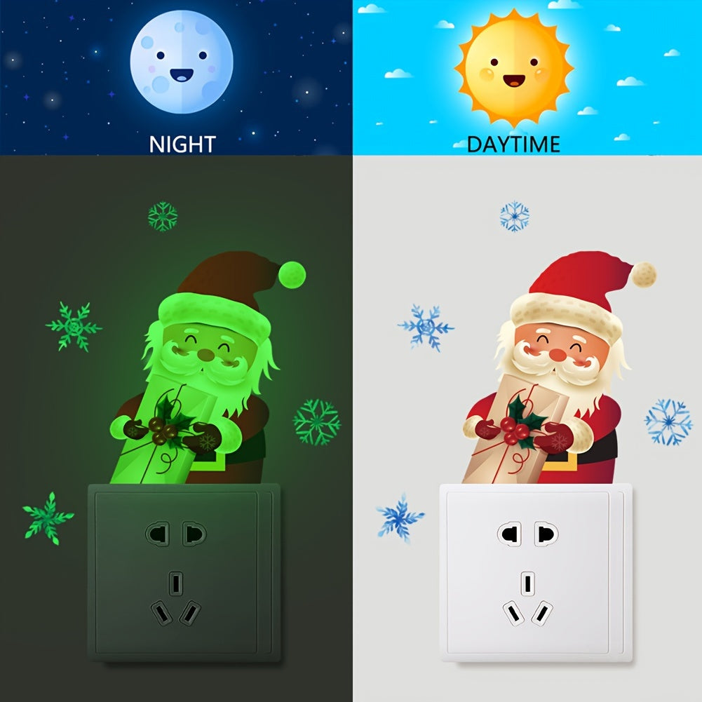 Christmas Glow in the Dark Santa Claus Wall Sticker