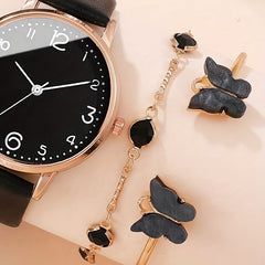 Women's Butterfly Watch Rhinestone Decorated Starry Sky Dial