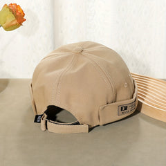 Beige Cotton Sunshade Skullies & Beanies Hat Alphabets Men Women