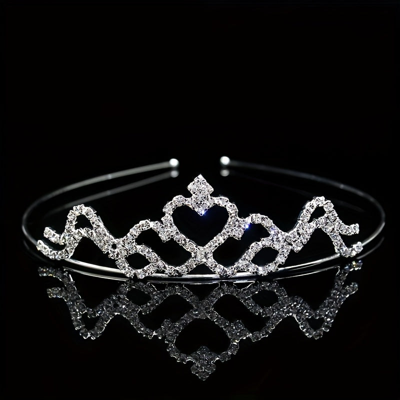 Rhinestone Headband Queen Crown Tiara Wedding Hair Accessory