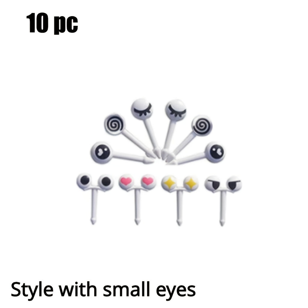 10pcs Mini Cartoon Animal Fruit Forks for Bento Lunch and Party