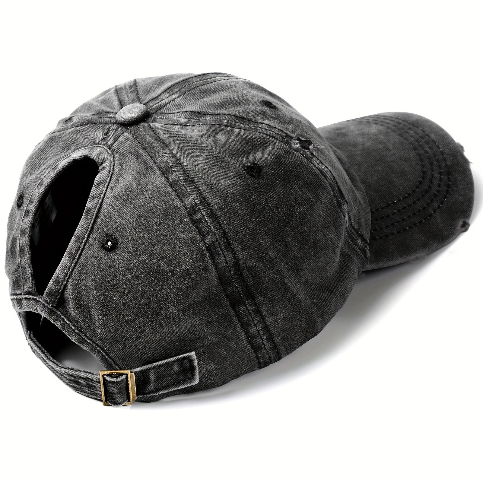 Summer Sunscreen Men's Baseball Cap with Ponytail Design