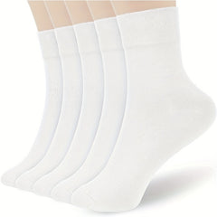5 Pairs Soft Thin Cotton Socks for Men Women