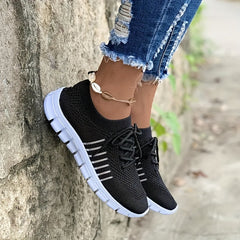 Women's Lace-up Running Shoes Lightweight Mesh Sneakers